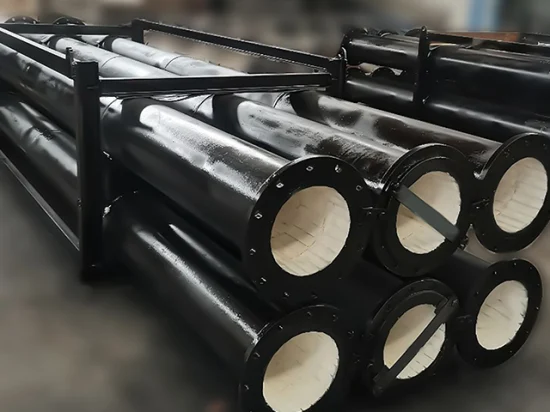 Suministro de codos de tubo de acero revestidos de cerámica, resistentes a altas temperaturas, para minas